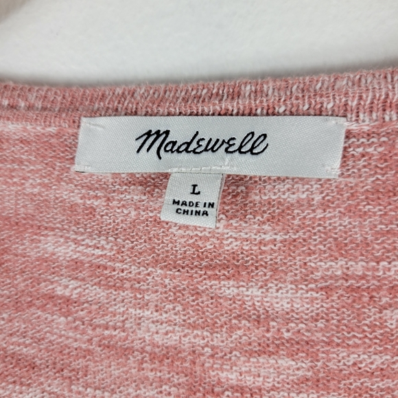 Madewell Summer Ryder Space Dye Heathered Open Front Long Sleeve Knit Cardigan - Picture 9 of 12